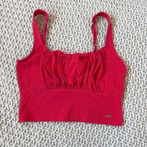 Hollister Vibrant Red Crop Top